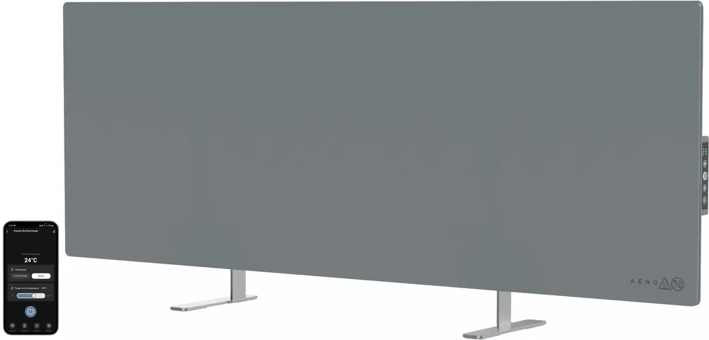 Nowość w asortymencie - Grzejnik elektryczny AENO Premium Eko Smart Led AGH0005S Szary Wi‑Fi